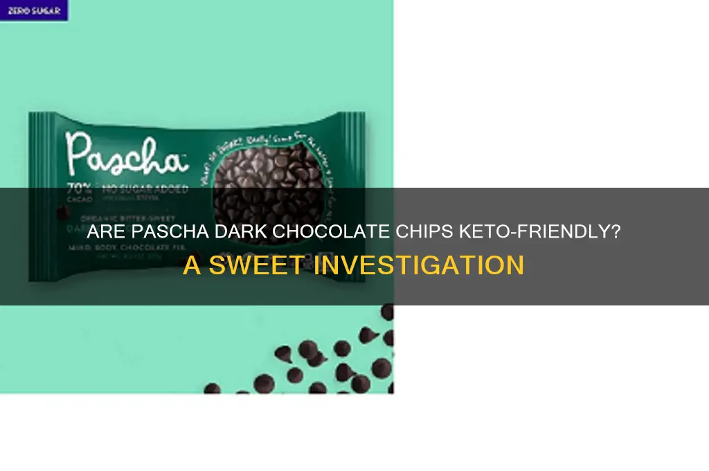 are pascha dark chocolate chips keto