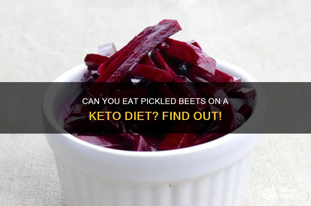 are pickled beets on the keto diet