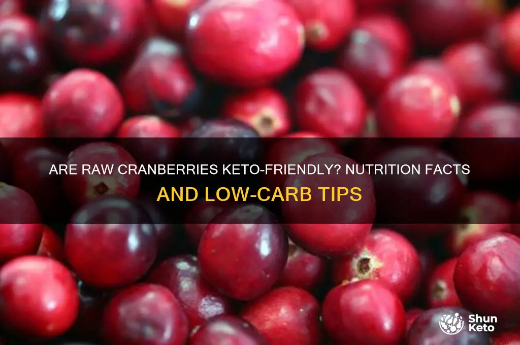 are raw cranberries keto