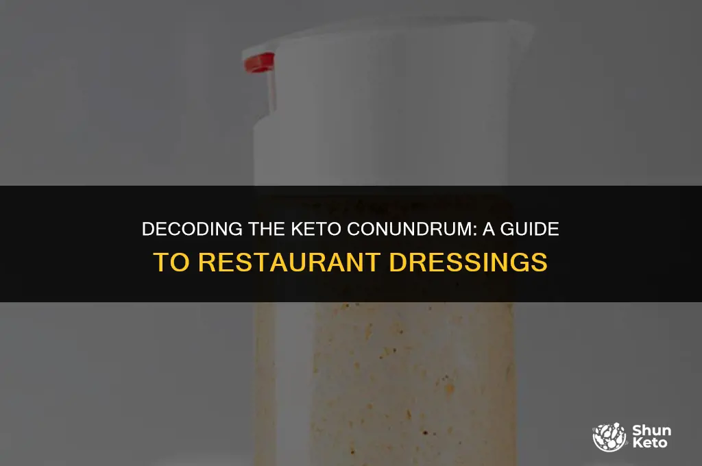 are restaurant dressings keto friendly