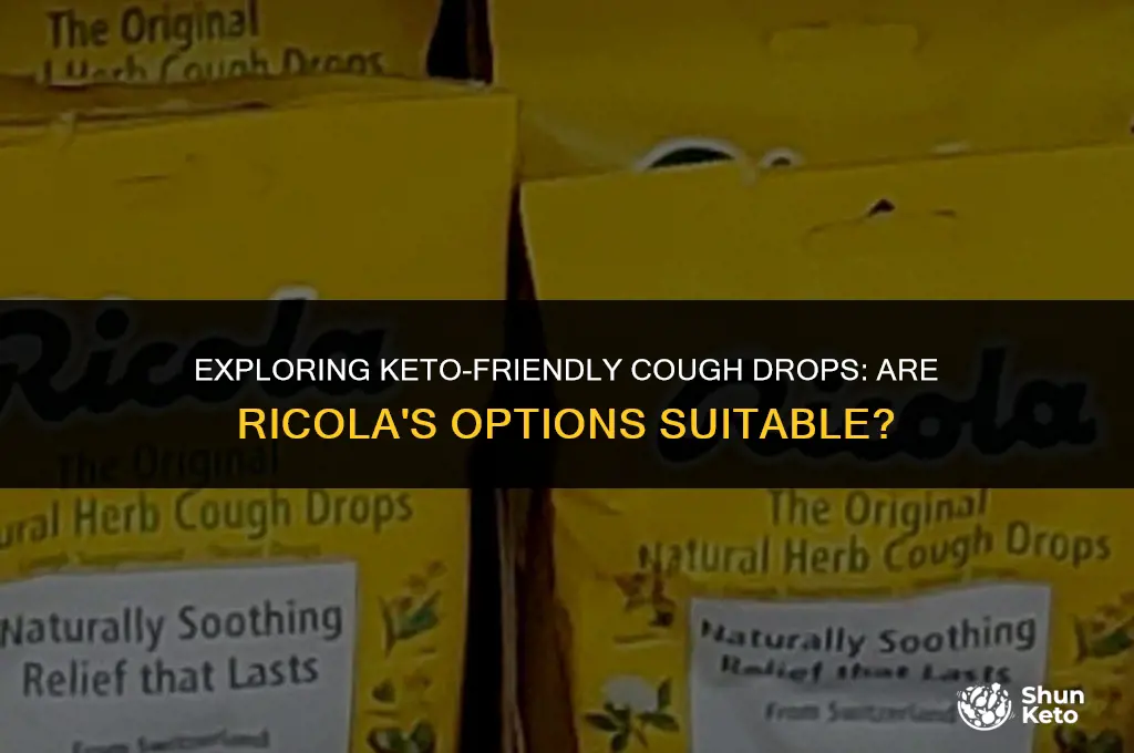 are ricola cough drops keto friendly
