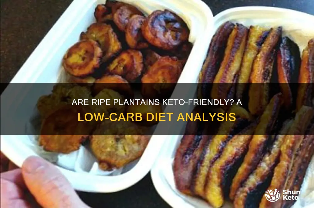 are ripe plantains keto