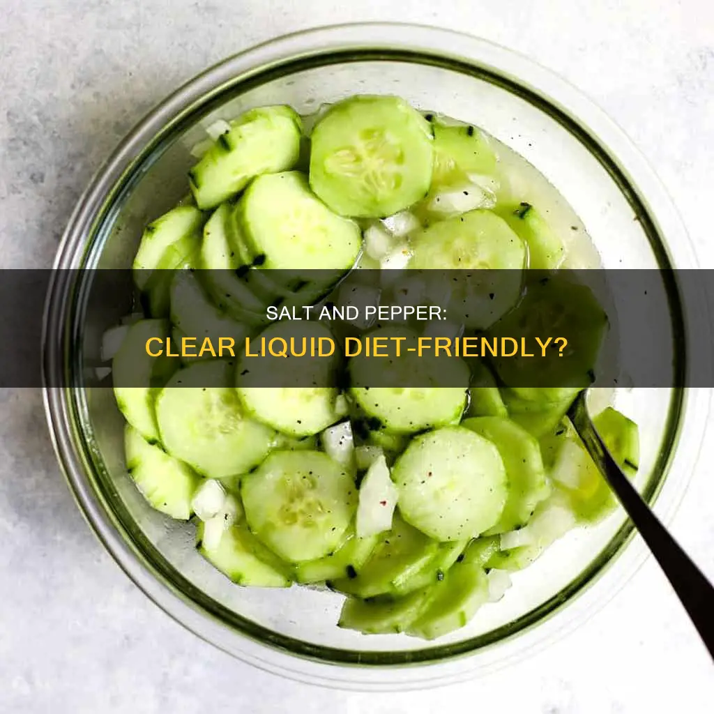 are salt and pepper ok for a clear liquid diet