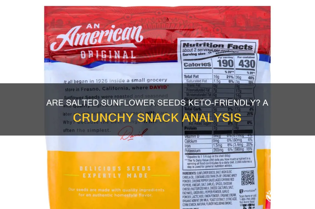 are salted sunflower seeds keto