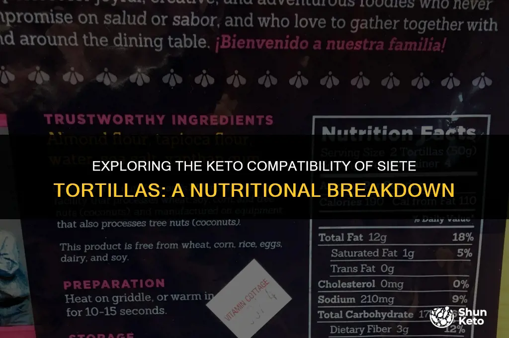 are siete tortillas keto friendly