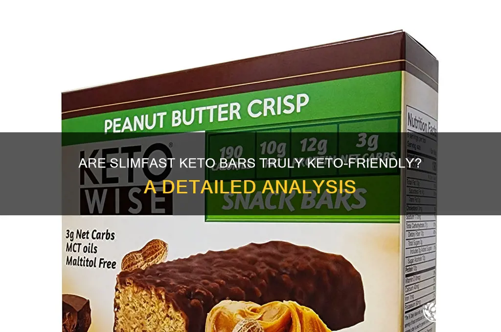 are slimfast keto bars really keto