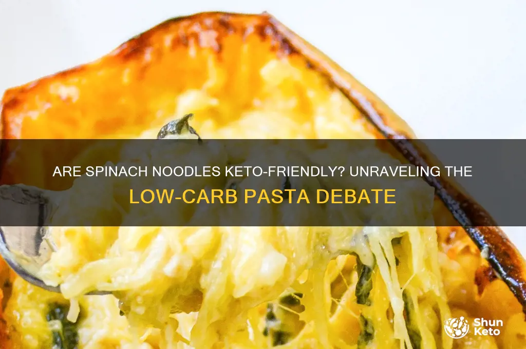 are spinach noodles keto