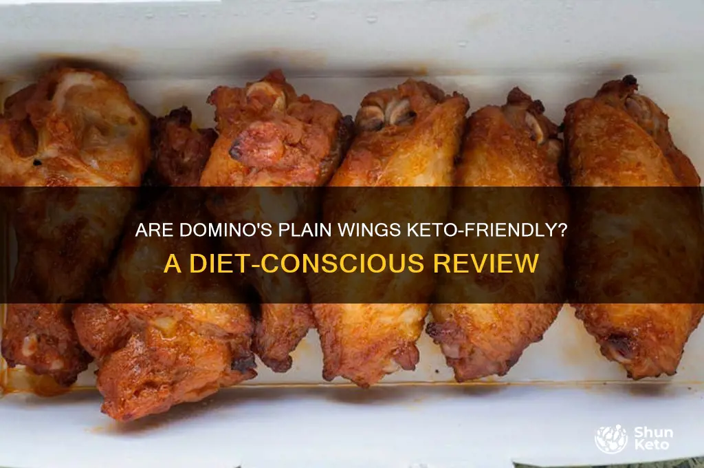 are the plain wings at dominoes keto