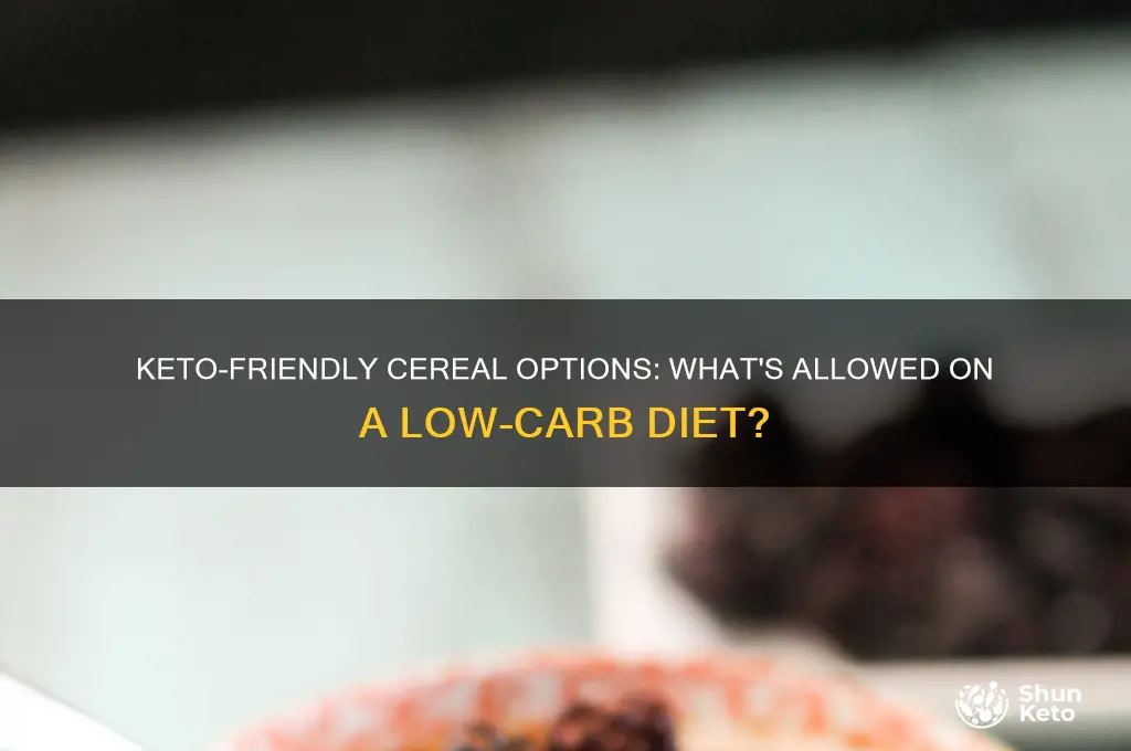 are there any cereals allowed on the keto diet