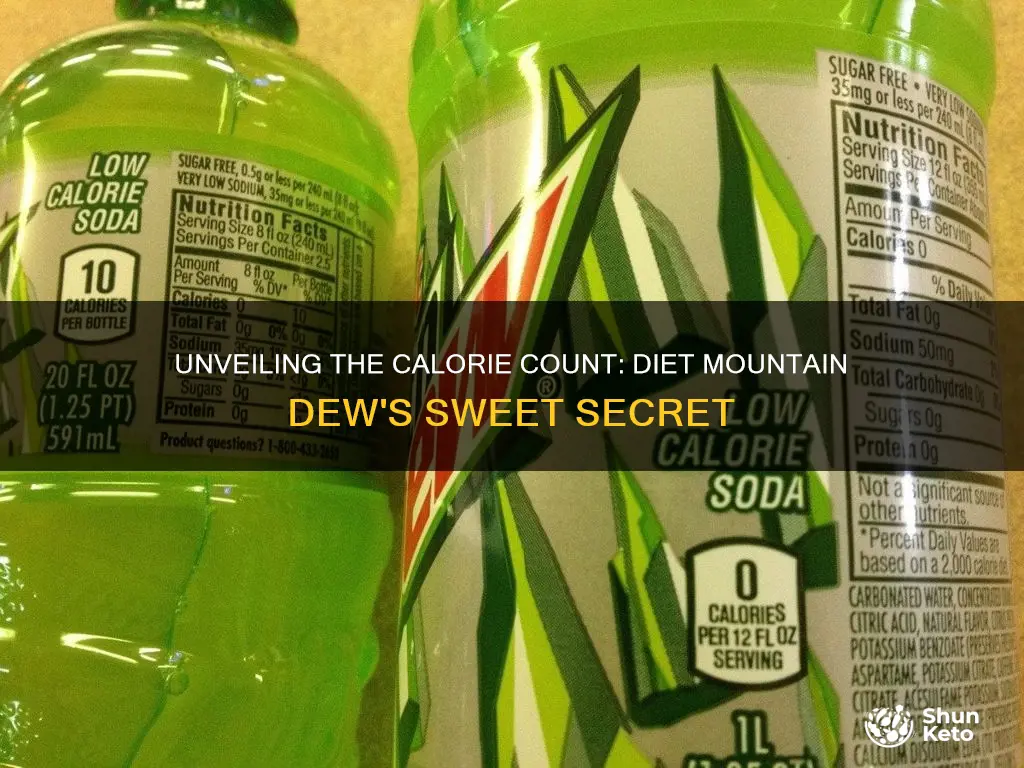 are there calories in diet mt dew