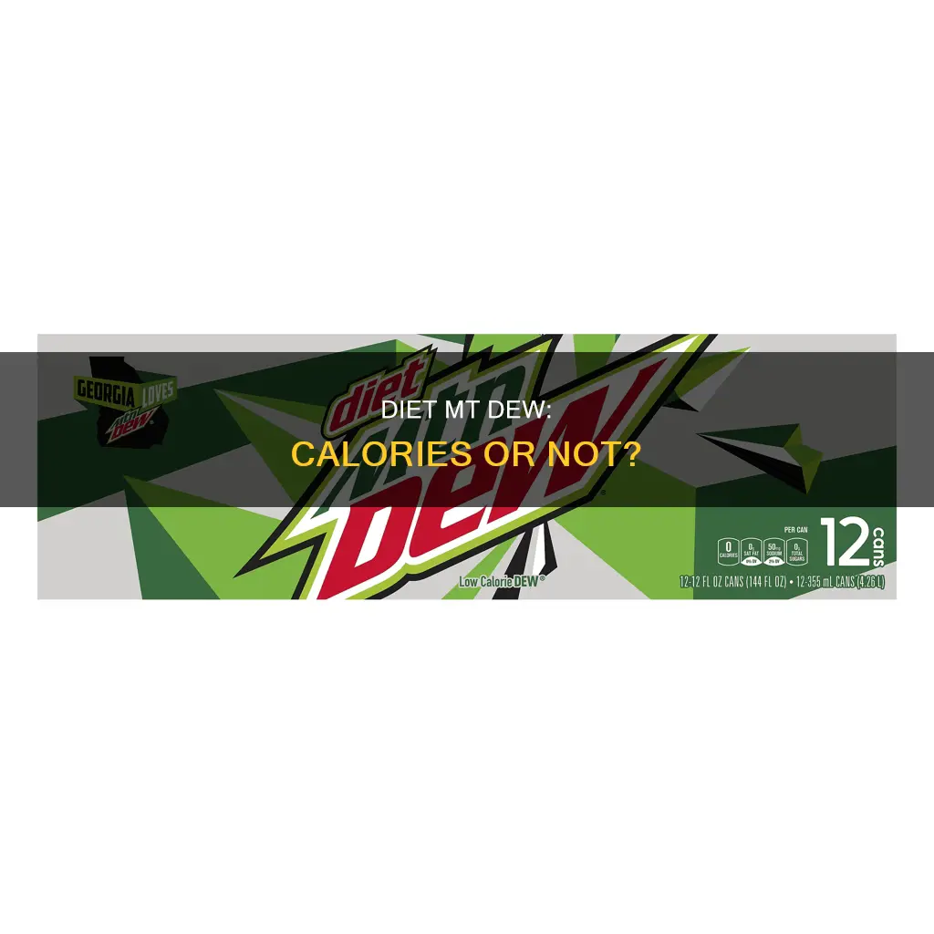 are there calories in diet mt dew