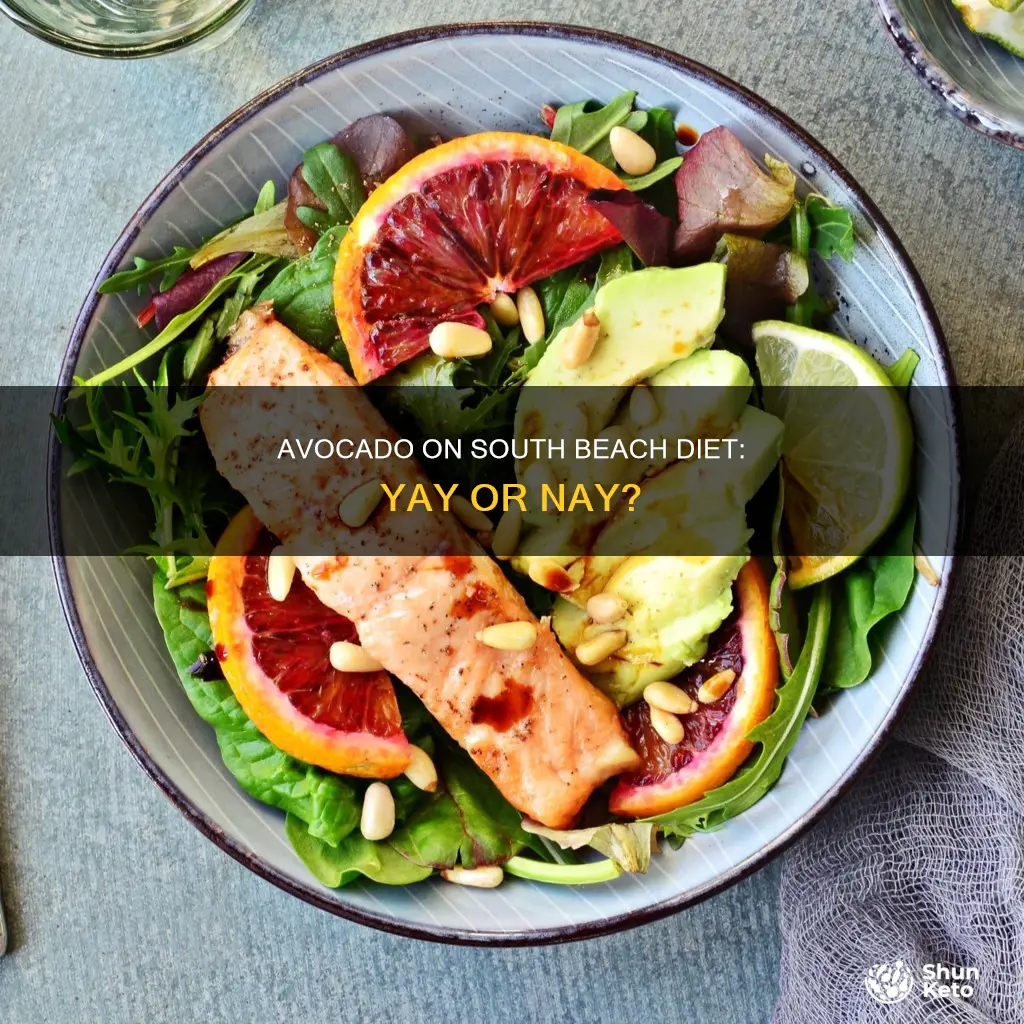 are u allowed avacado on south beach diet