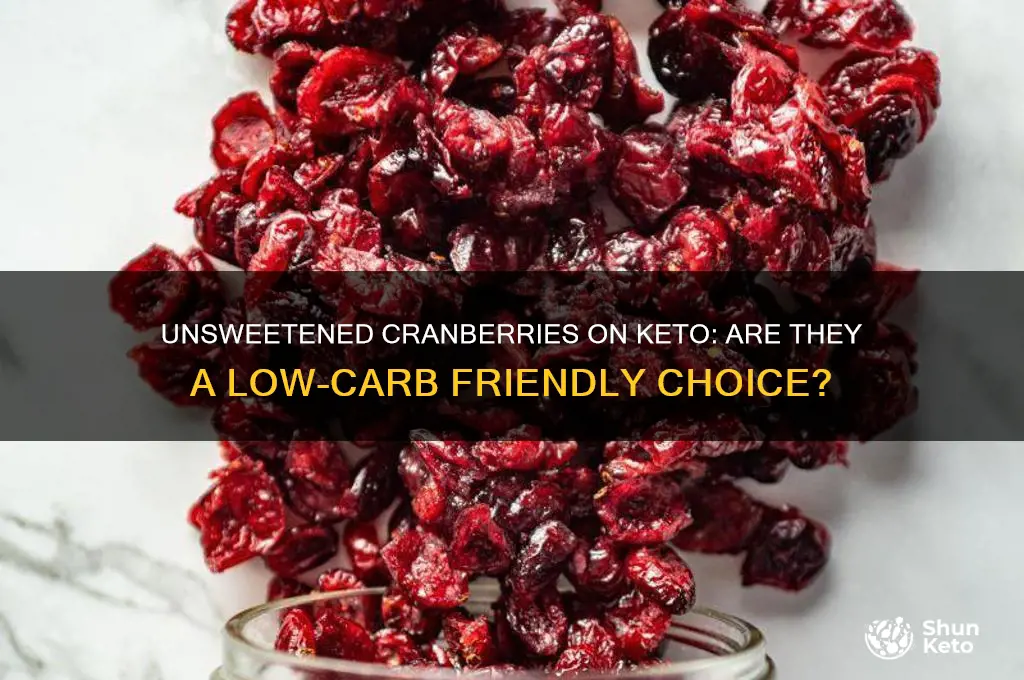 are unsweetened cranberries keto