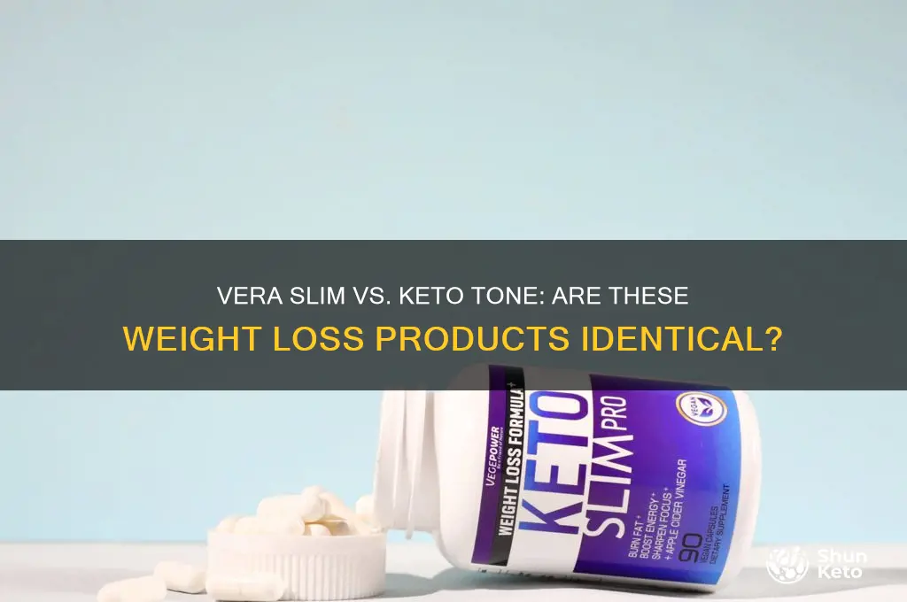 are vera slim and keto tone the same product
