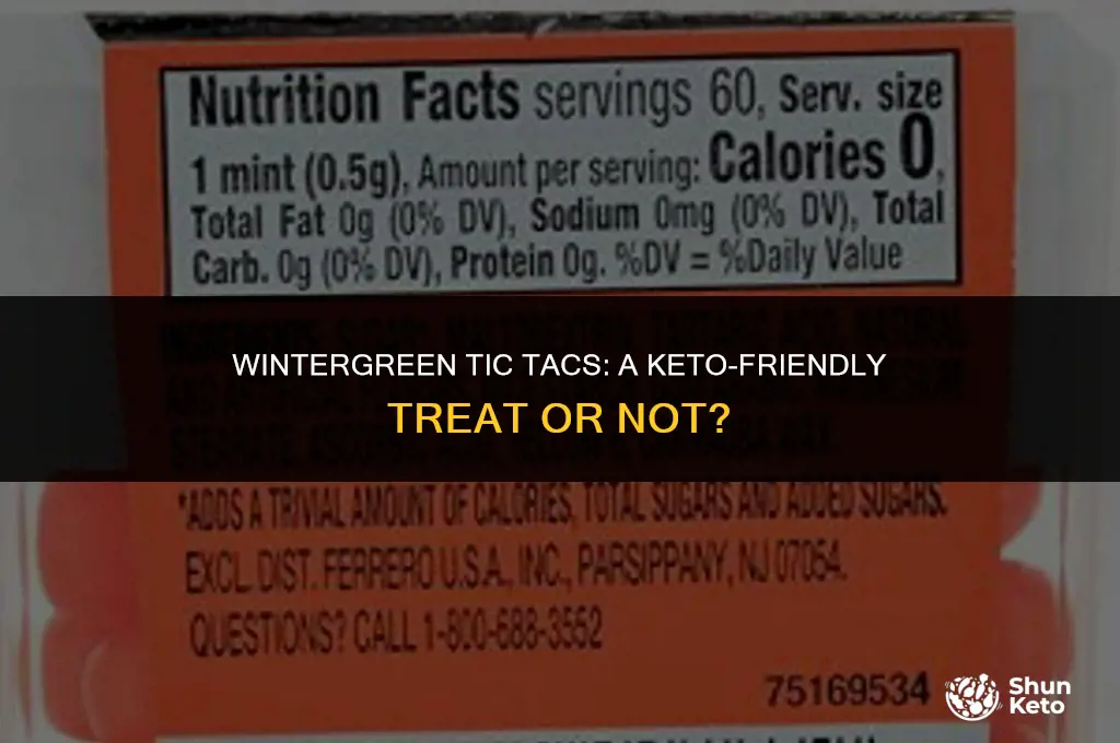 are wintergreen tic tacs keto friendly