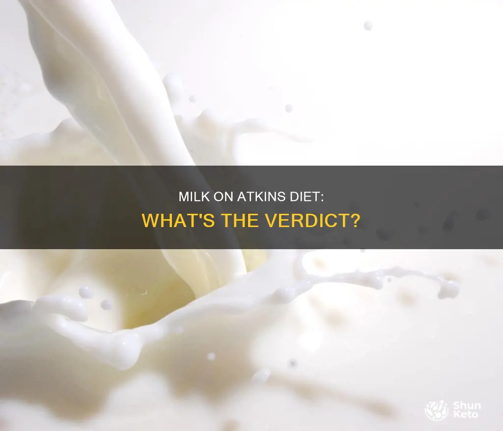 are you allowed milk on the atkins diet