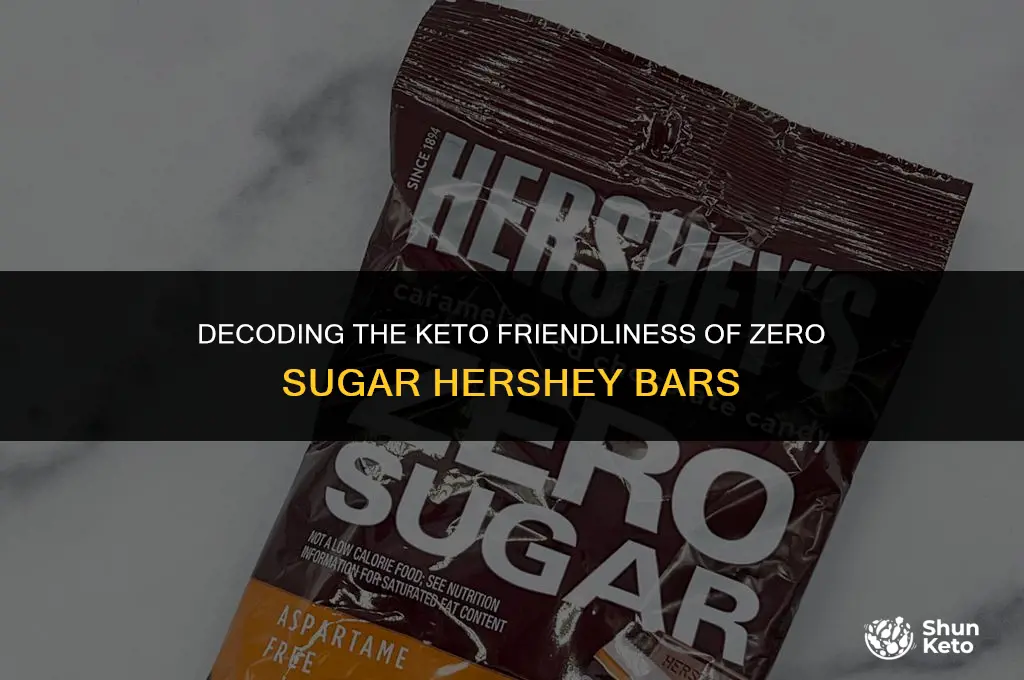 are zero sugar hershey bars keto friendly