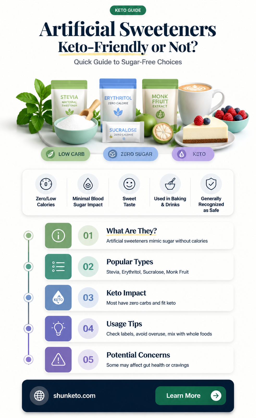 are artificial sweeteners allowed on keto