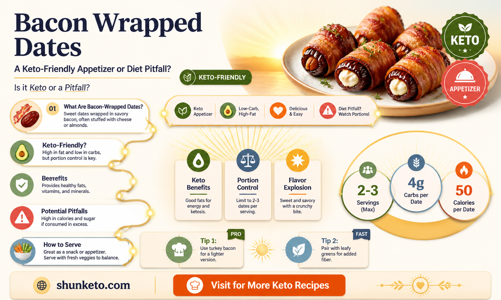are bacon wrapped dates keto