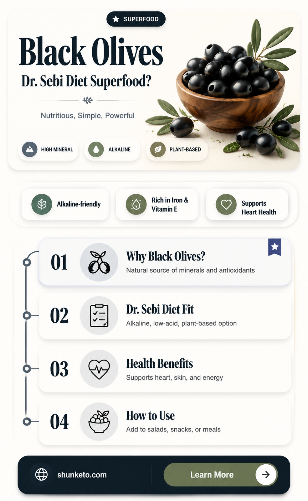 are black olives apart of dr sebi diet