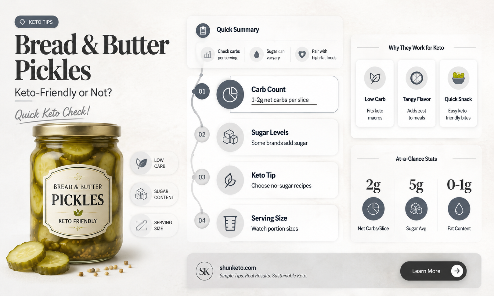 are bread and butter pickles keto