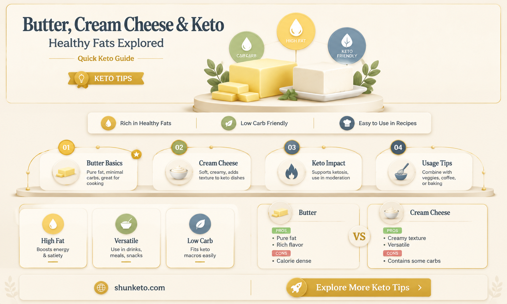 are butter cream and cheese keto
