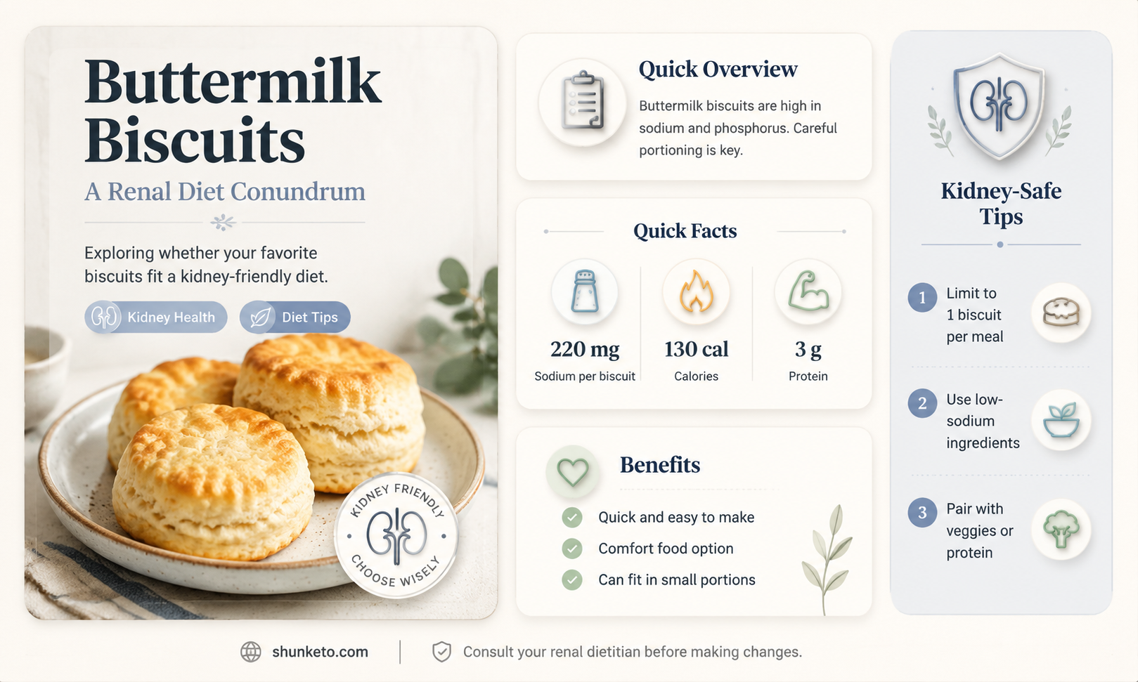 are buttermilk bisquits ok on renal diet