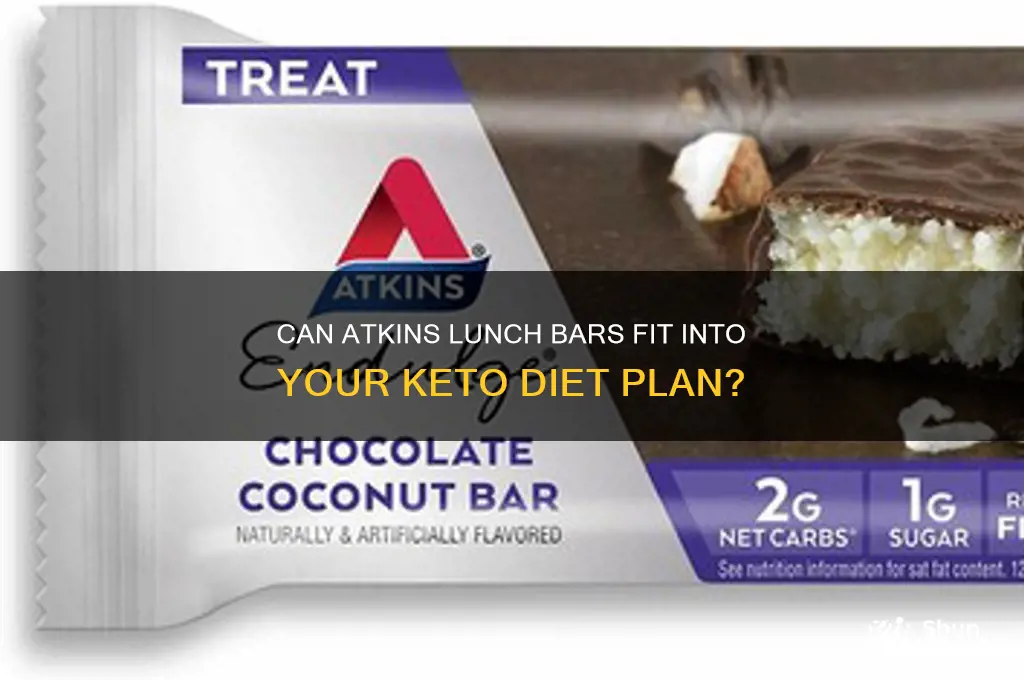 can atkins lunch bars on keto