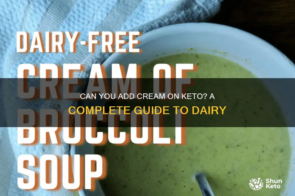 can i add cream in keto