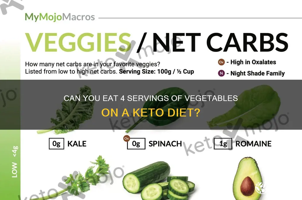 can i have 4 servings of vegetables on keto