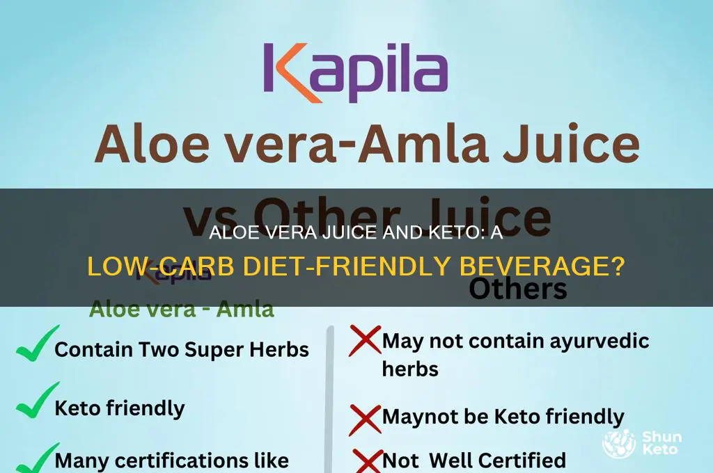 can i have aloe vera juice on keto diet