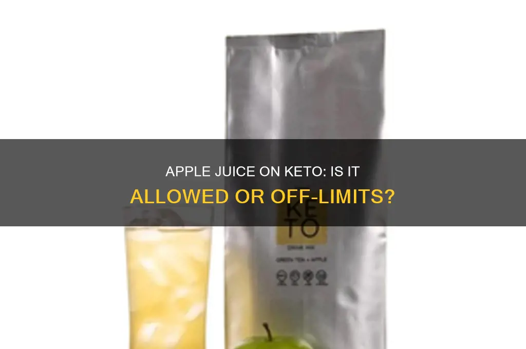 can i have apple juice on keto