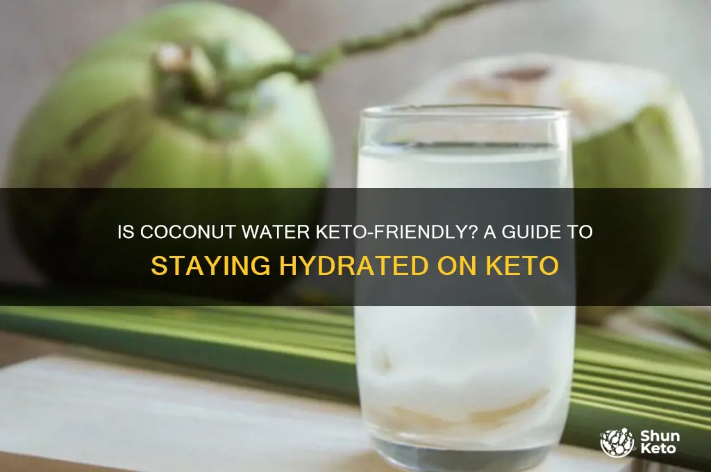 can i have coconut water on keto diet