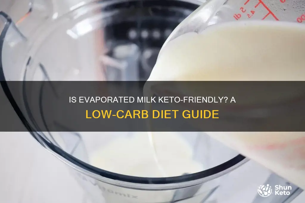 can i have evaporated milk on keto