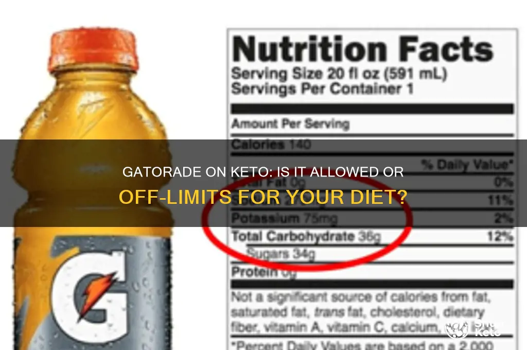 can i have gatorade on keto