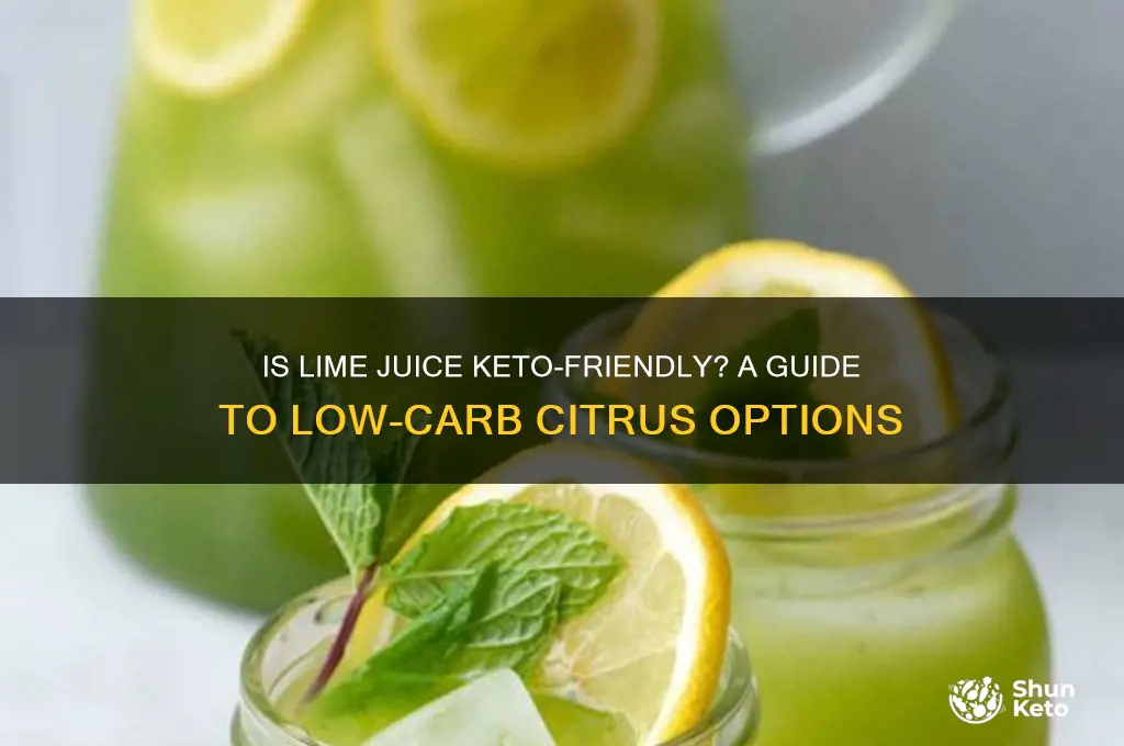 can i have lime juice on keto diet
