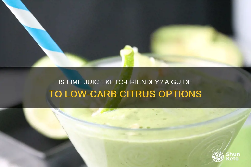 can i have lime juice on keto