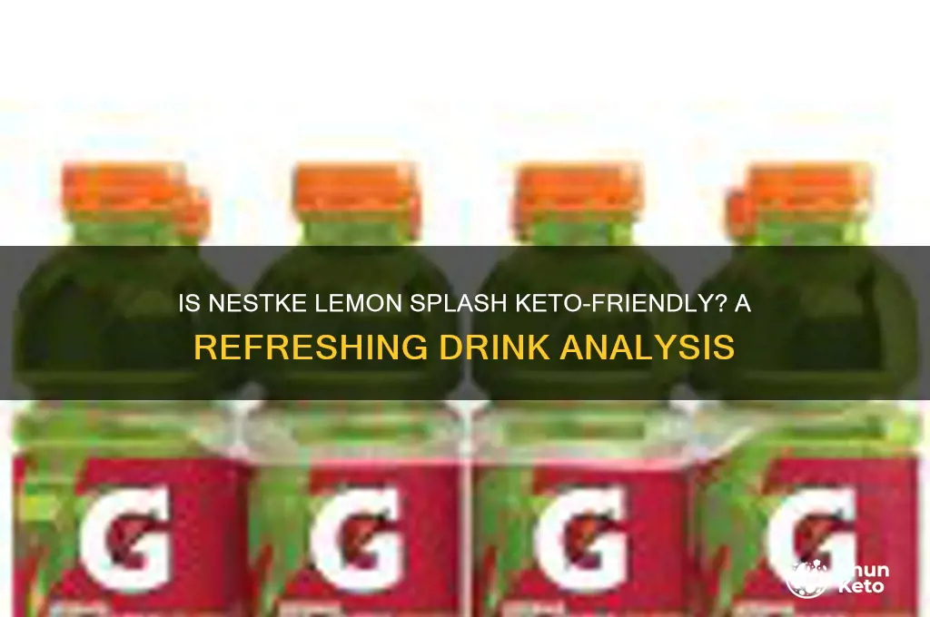 can i have nestke lemon splash on keto