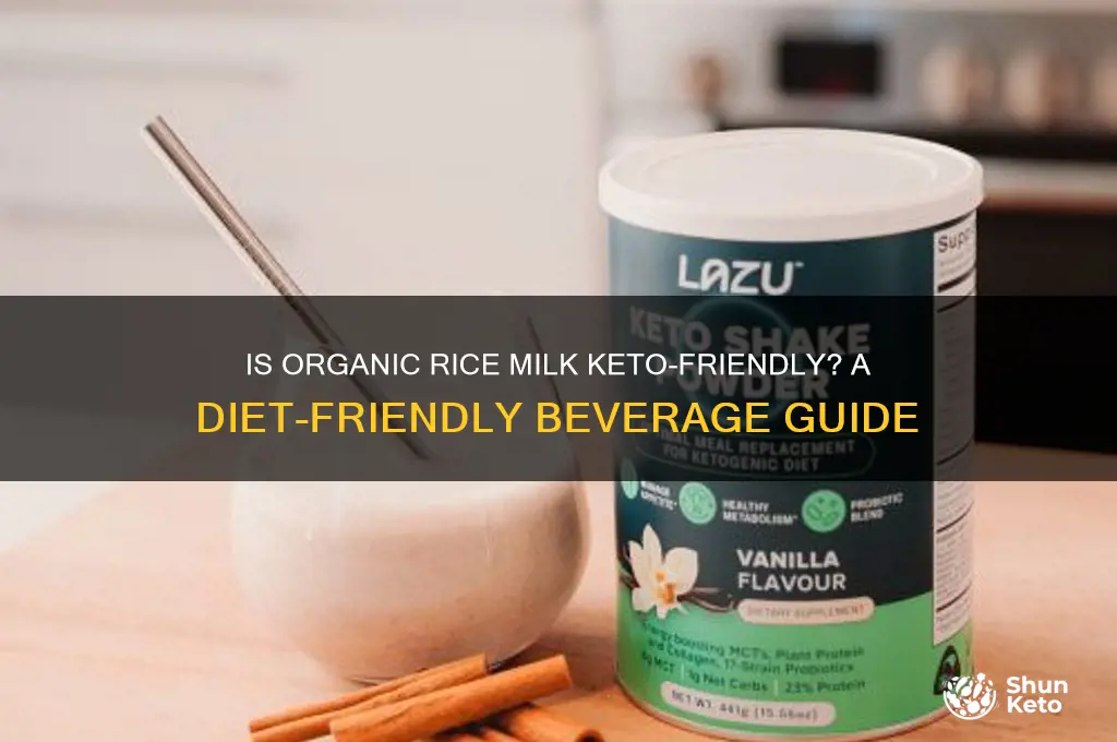 can i have organic rice milk on my keto diet