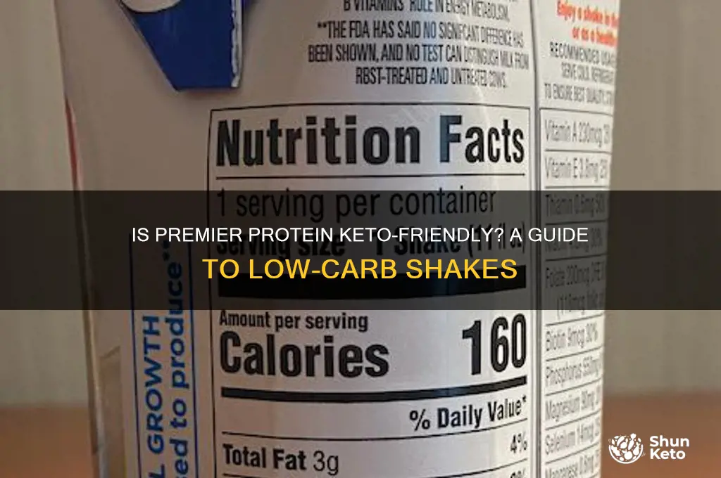 can i have premier protein on keto