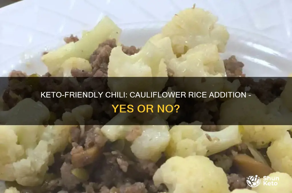 can i put califlower rice in keto chili
