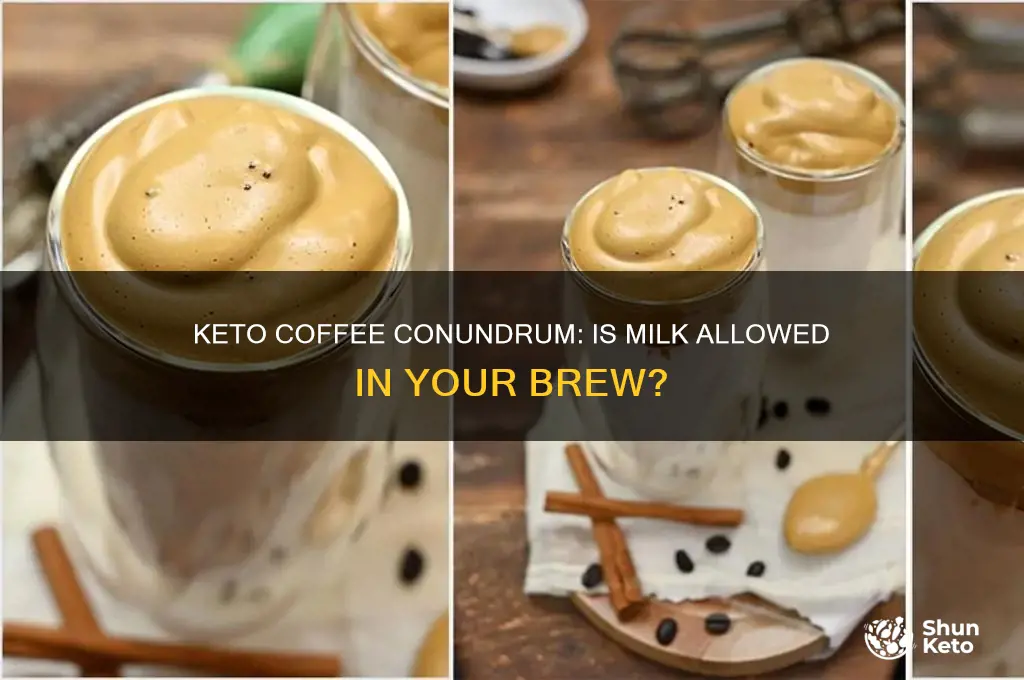 can i put milk in my coffee on keto