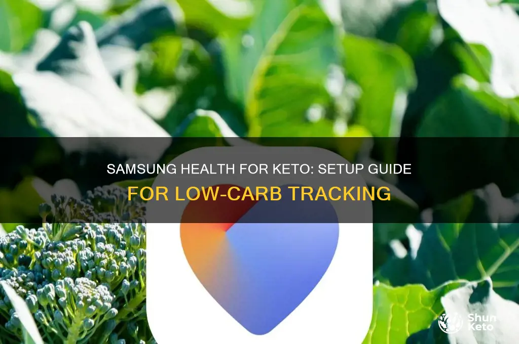 can i setup samsung health for keto