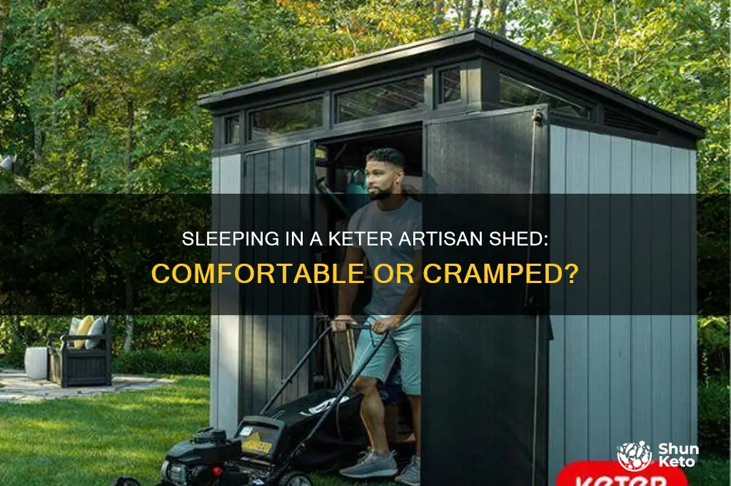 can i sleep in keter artisan shed