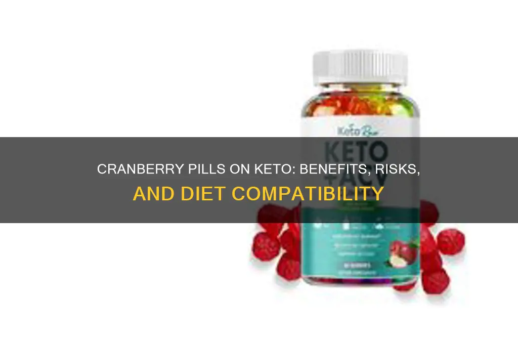 can i take cranberry pills on keto