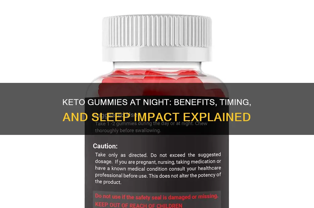 can i take keto gummies at night