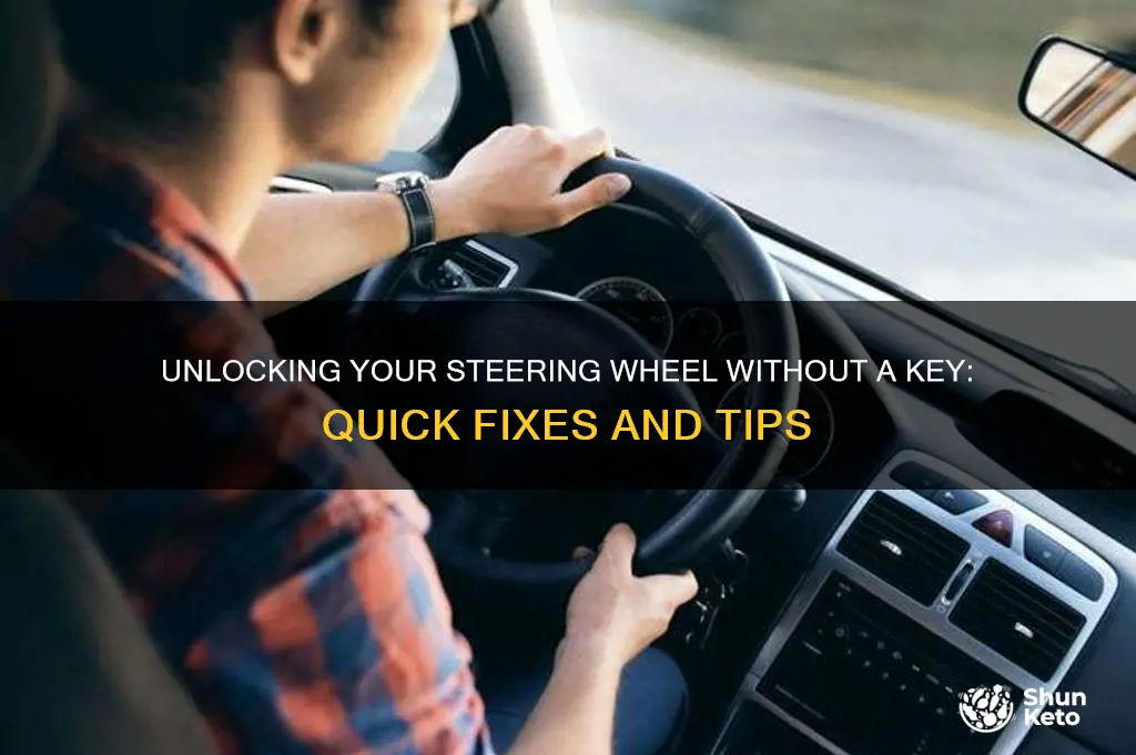 can i unlock the steering wheel with no ket