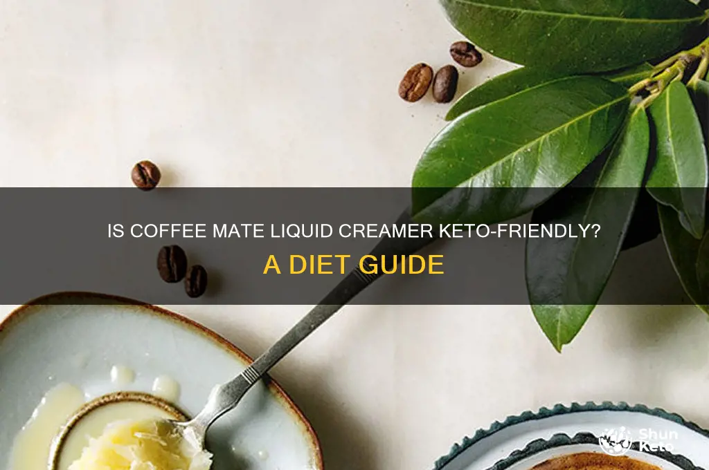 can i use coffee mate liquid creamer on keto