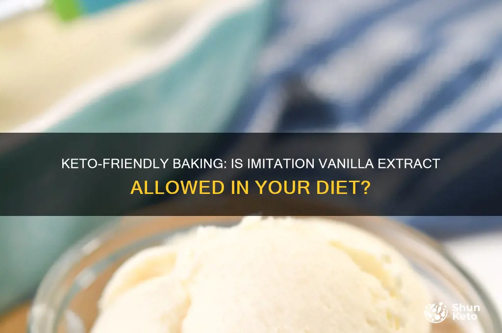can i use imitation vanilla in keto diet