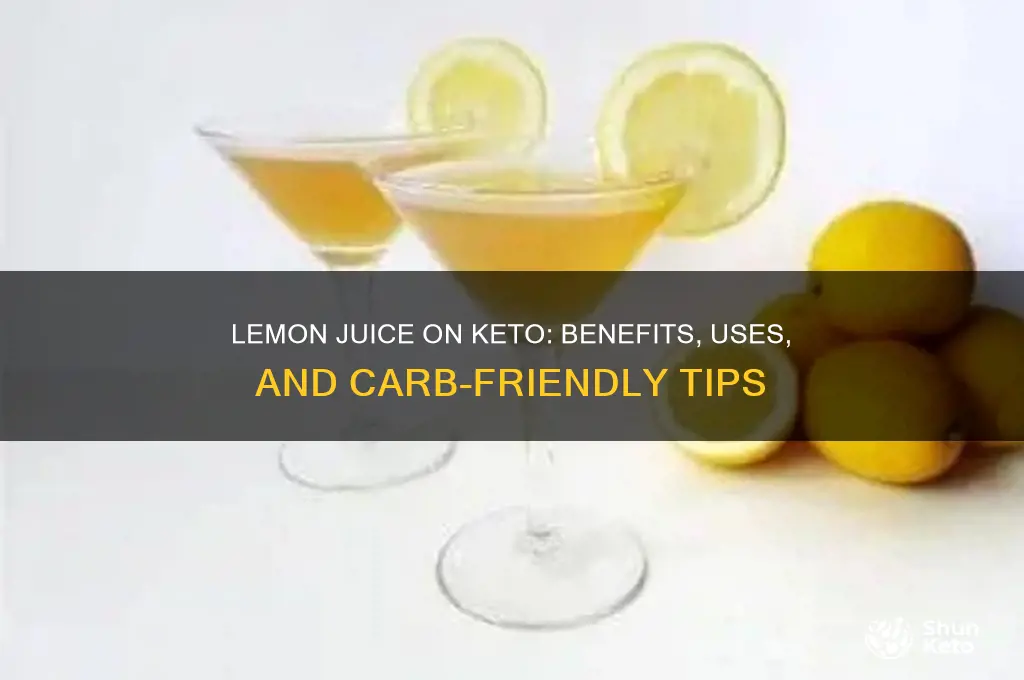 can i use lemon juice on keto